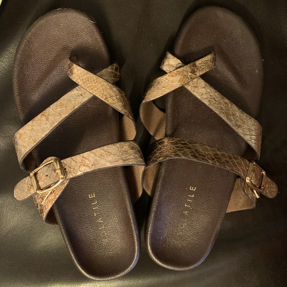 Gold & Brown Volatile Sandals!